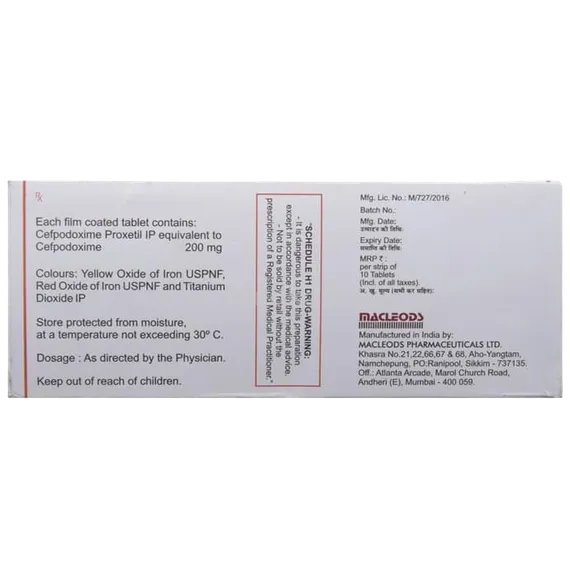 macpod 200mg tablet 10's